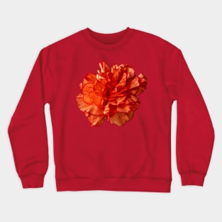 Stunningly Beautiful Red Carnation Vector Cut Out Crewneck Sweatshirt